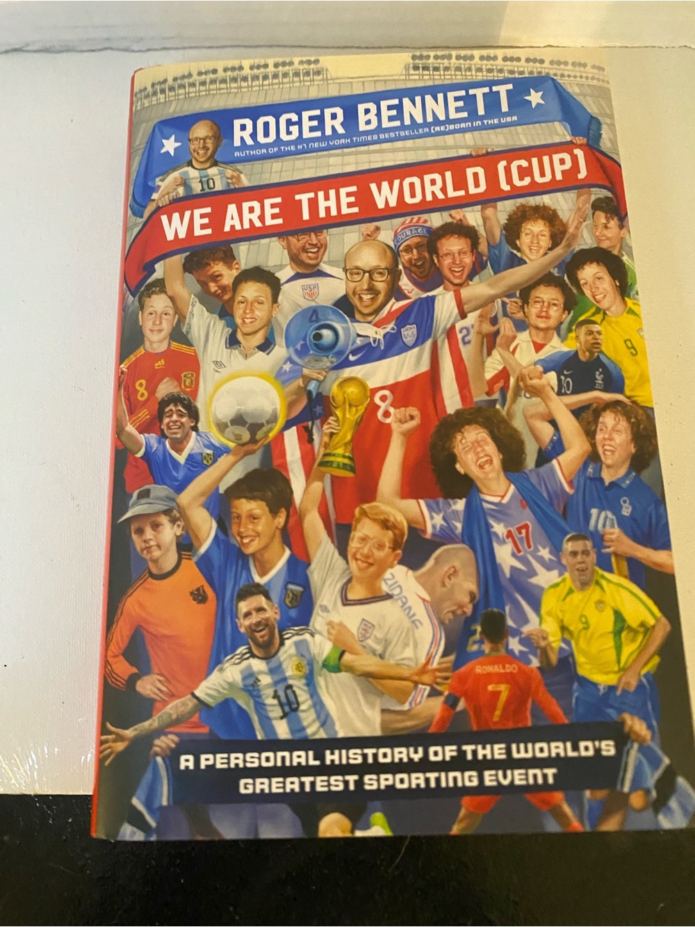 Source Unknown - Vibrant Red, Blue, Yellow Soccer Art Hardcover